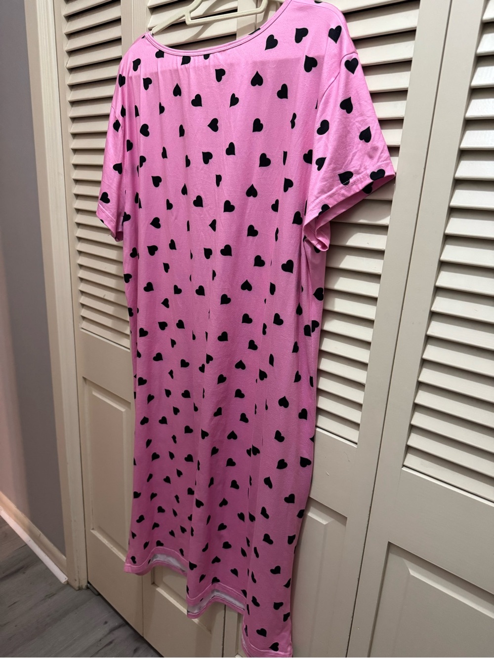 Women Plus Size Casual Loungewear Pink Heart 2XL.